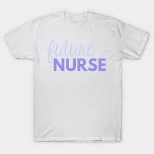 Purple Future Nurse with Thin Script T-Shirt